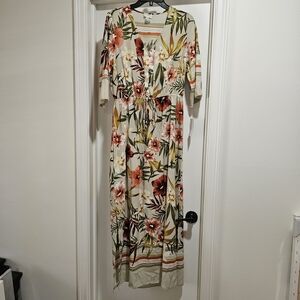 Enfocus Studio Floral Maxi Dress - Cream and Red